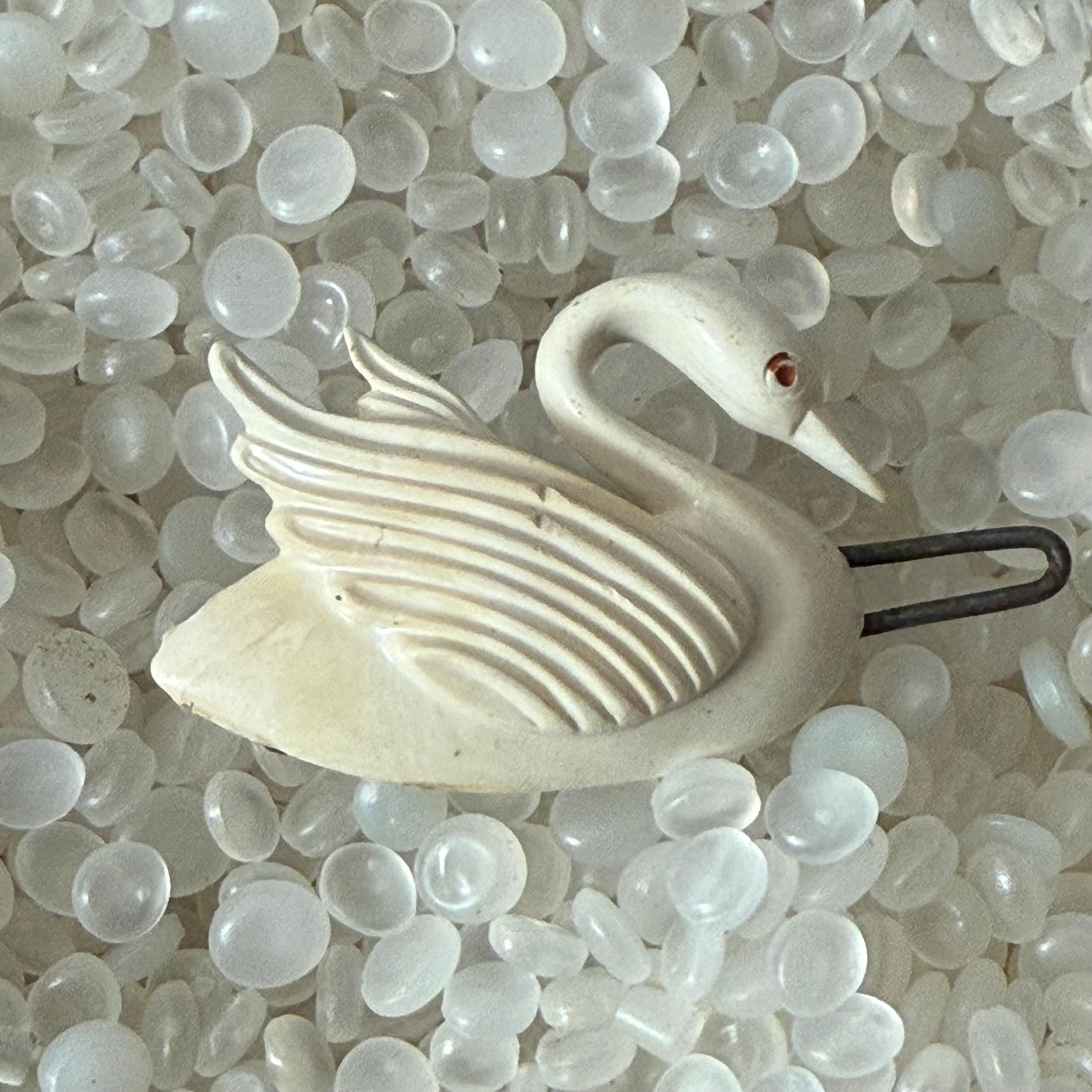 Free People Curried Myrrh Dainty Ethereal Fauna Love Barrette Silver Swan NWT Crystal / Silver Swan Salt Cellar Beautifully Made in  main image 2