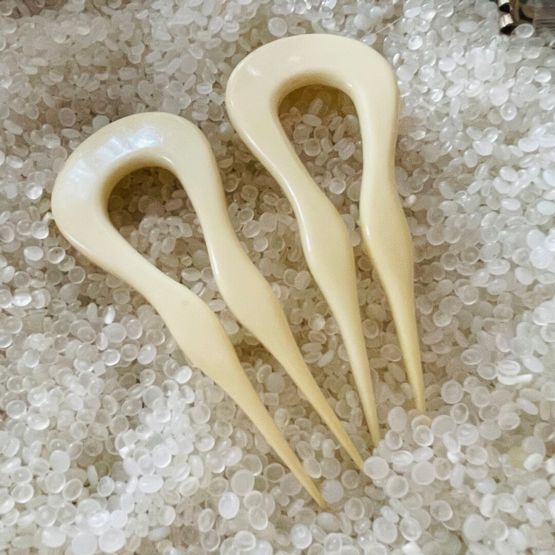 Ivory Look Hair Pins, Ivory Colored Sticks , French Pin, Plastic Hair ...