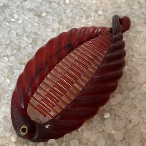 vintage hair accessory, ponytail  holder , cascade clip, tortoiseshell brown,k31