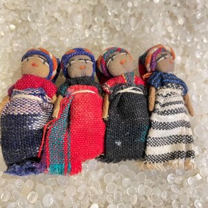 vintage barrette,  Guatemalan barrette, hand made , worry dolls , colorful ethic barrette, w7