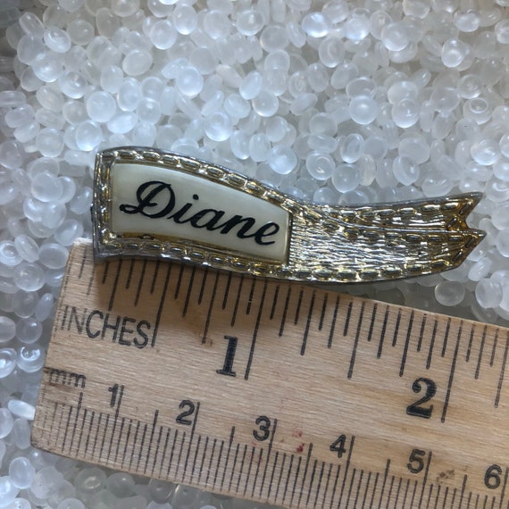 vintage barrette, name barrette, Diane , 1950s na… - image 3