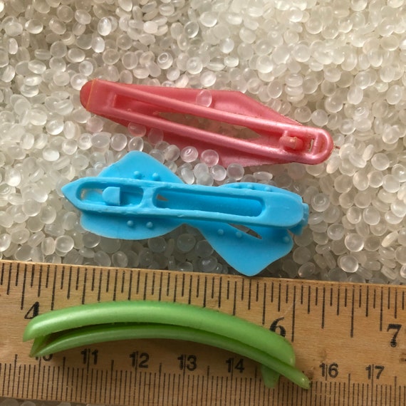 vintage  barrette ,plastic childs barrettes, soft… - image 2