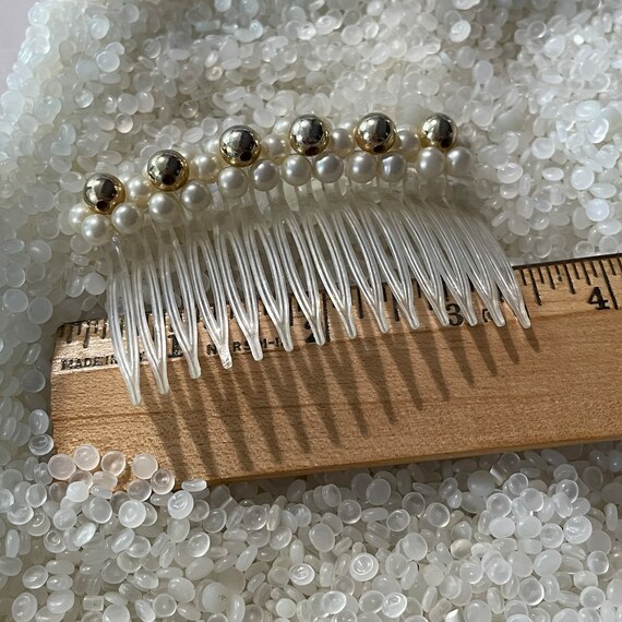 vintage hair comb , side swept hair, pearl comb, … - image 4