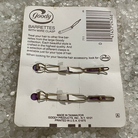 Barrette Goody Vintage 1975 Goody-Matic, Lunghe 3 Pollici, Marroni, Con Piccole Macchie Di Ruggine - Foto 3