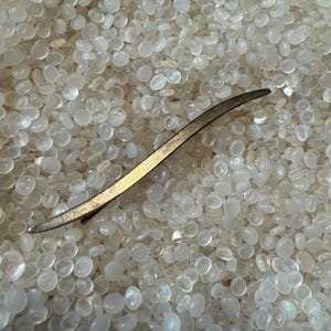 Vintage Gold Tone Barrette: Etched Hair Pin