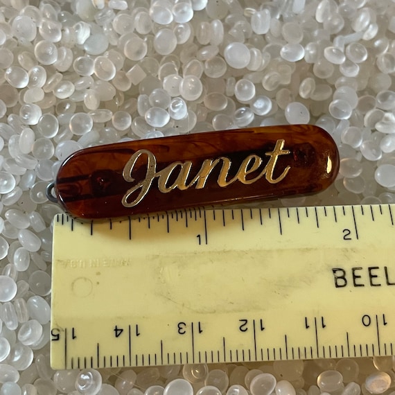 vintage barrette, with the  name ,Janet, vintage … - image 2