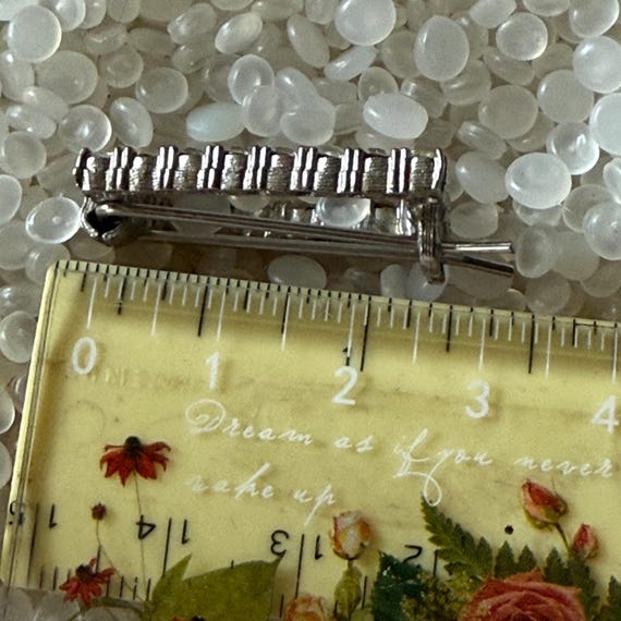 Rhinestone barrette, small barrette , rectangle b… - image 4