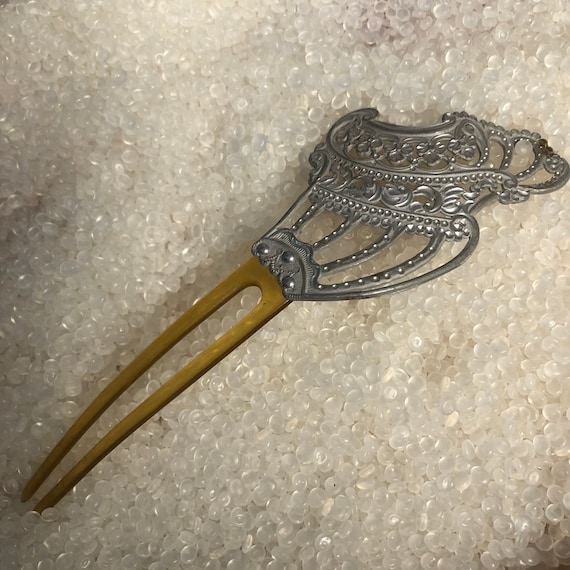 Vintage comb , antique hair comb, hair fork ,orna… - image 1