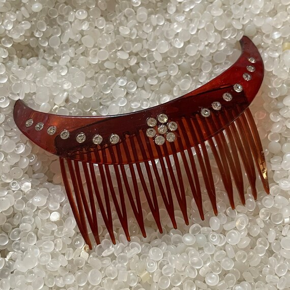 Antique comb , vintage comb, faux tortoiseshell c… - image 1