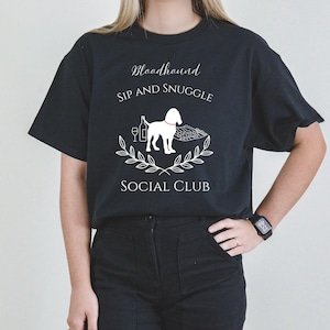Bloodhound Social Club Shirt, Bloodhound mom, Dog mom crewneck, Bloodhound gift, Bloodhound Tshirt, Bloodhound shirt, Wine Lover Dog Owner