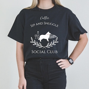 Border Collie Social Club Tee - Dog Mom Gift