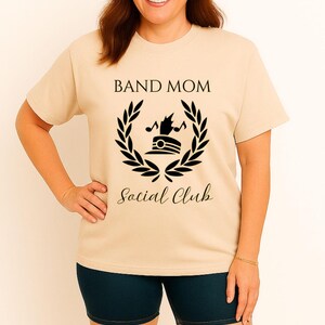 Band Mom Shirt, Band Mom Social Club, Cute Marching Band Mama T-Shirt, Gift for Band Mom, Music Mom Tee, Mothers Day Gift for Mom