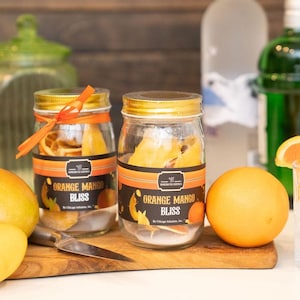 Orange Mango Cocktail Instant Infusion Jar, Alcohol Cocktail Infusion Kit, Tropical DIY Cocktail Set, Vodka, Tequila, Rum DIY Infusion Jar