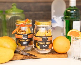 Orange Mango Cocktail Infusion Jar: Tropical DIY Drink Kit