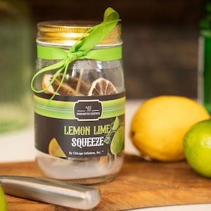 Lemon Lime Cocktail Instant Infusion Jar, Instant Alcohol Infusion, DIY Vodka or Tequila Cocktail Jar, Unique Gift, Happy Birthday