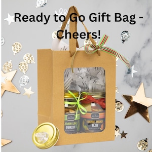 Instant Cocktail Infusion Gift Bag Set of 2 Infusion Jars & Pouring Spout, DIY Cocktail Set Kit for Birthday, Thank You, Congratulations