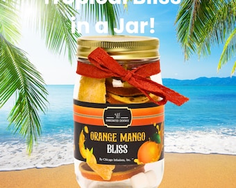 Orange Mango Cocktail Infusion Jar: Tropical Drink Mixer Kit