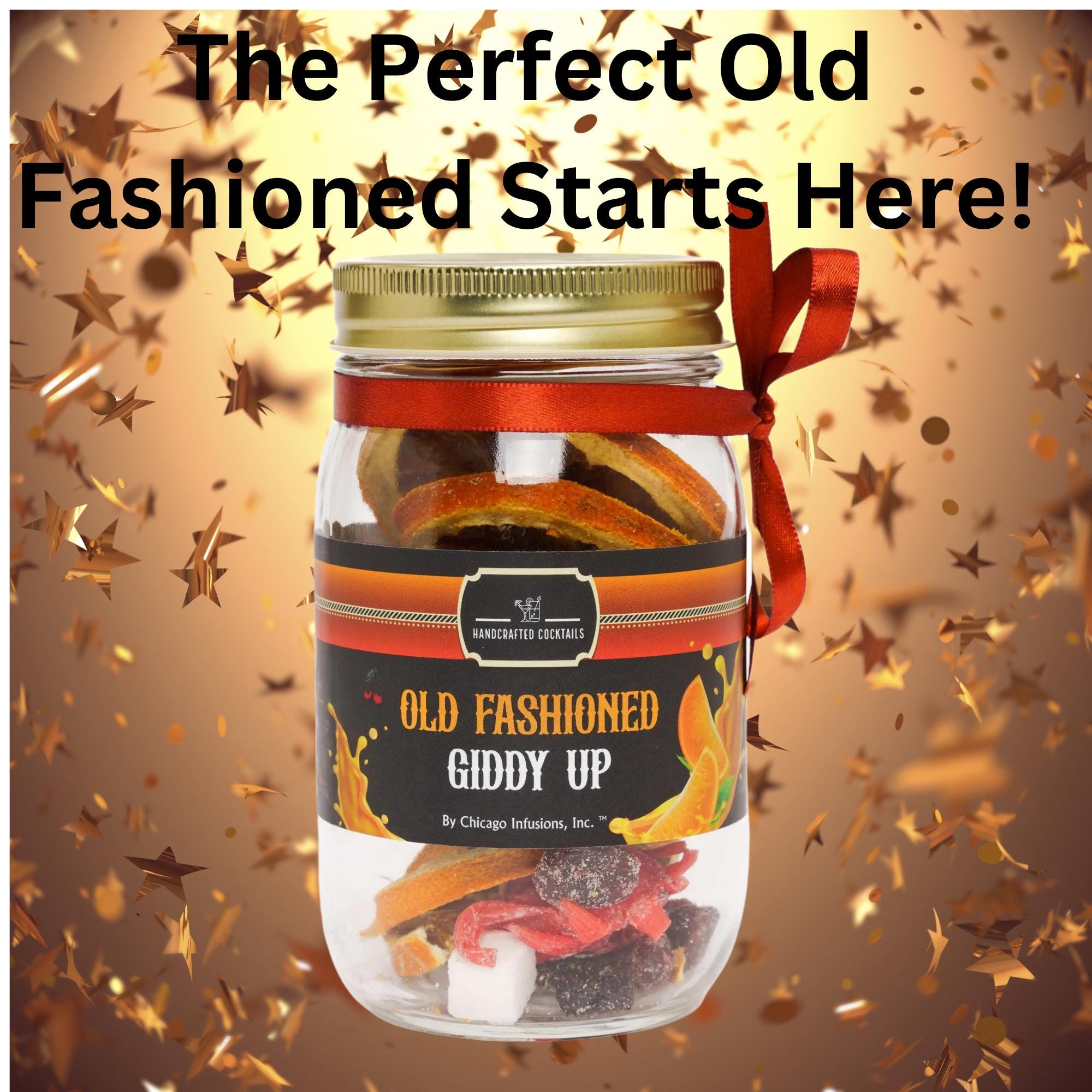 Old Fashioned Cocktail Instant Infusion Jar, DIY Old Fashioned Cocktail Jar, Bourbon Whiskey, Whiskey Lover Gift, Party, Birthday