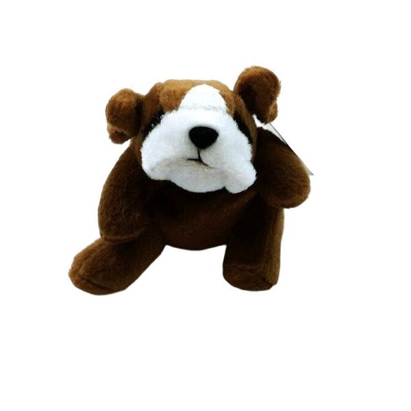 GANZ Tiny Toss'ems Brittany Bull Dog Bean Bag Plush 6" Ages 3+ 1996 NWT