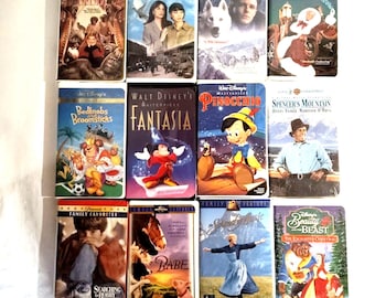 Lot 12 Children and Family VHS Movies Many Disney #1