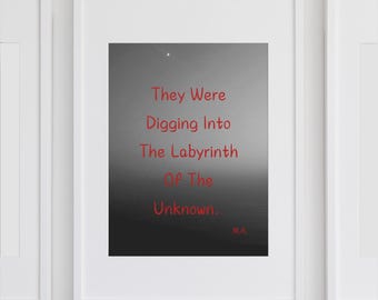 Impression d'art océan minimaliste : citation inspirante (téléchargement numérique)