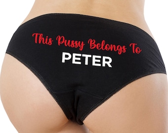 Gepersonaliseerde string voor dames: grappig cadeau gepersonaliseerd ondergoed