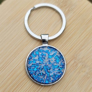 Cremation Key Chain Ashes in Glass Urn