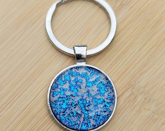 Cremation Key Chain Ashes in Glass Urn