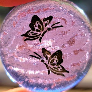 4 Butterfly Pocket Comfort Stones Set Memorial Cremation Ashes In Glass Urn 1 inch