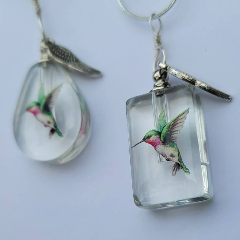 DIY Hummingbird Cremation Jewelry Crystal Bottle Urn Necklace Etsy