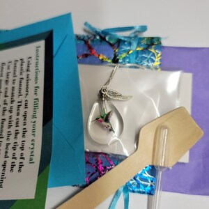 Hummingbird Cremation Jewelry Wish Bottle for Ashes Sympathy Gift Urn image 7