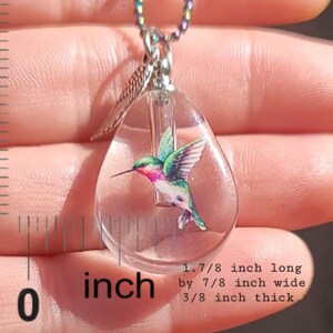 Hummingbird Cremation Jewelry Wish Bottle for Ashes Sympathy Gift Urn image 5