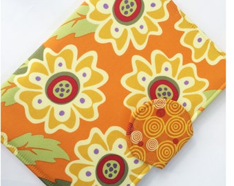 Nook Glowlight Plus Case, Kindle Cover, Nook Cover, all sizes, Retro Golden Sunflower eReader Case