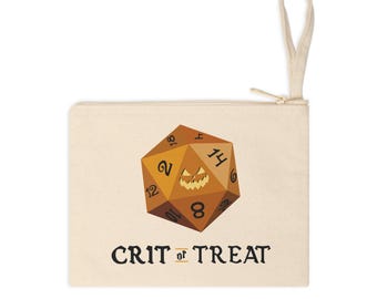 CRIT OR TREAT // Bolsa con cremallera para dados