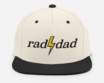 Boné RAD DAD // Boné Snapback engraçado para o Dia dos Pais, presente para o Dia dos Pais, boné bordado para o pai, presente legal para o papai, boné para o novo papai