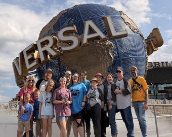 EPIC ADVENTURES AHEAD // Unisex Tee - Universal Studios Family Vacation Shirts, Family Matching T-Shirt, Castle, Wizard