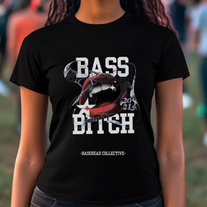 Bass B*tch Premium Tshirt | Basshead, Edm Music, Gifts for Raves, Rave Clothing, Riddim, Plur Vibes, Dubstep Clothing, Unisex Clothing Raves