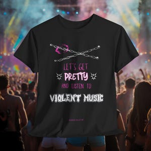 Let&#39;s Get Pretty Riddim Dubstep Tshirt Gift for Raves Music Festival Unisex T Shirt Gifts for Festival Goers Friends Gift for Ravers
