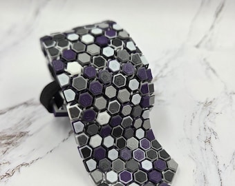 Digi-Camo-Micro Hex 3D Printed Fabric Tie!! Custom made Just For You.