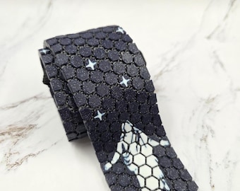 Christus-Micro Hex 3D Printed Fabric Tie!! Custom made Just For You.