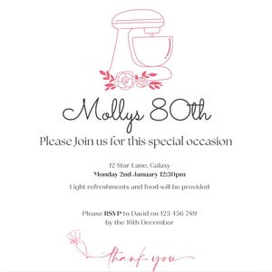Pink Bakery Invite Poster