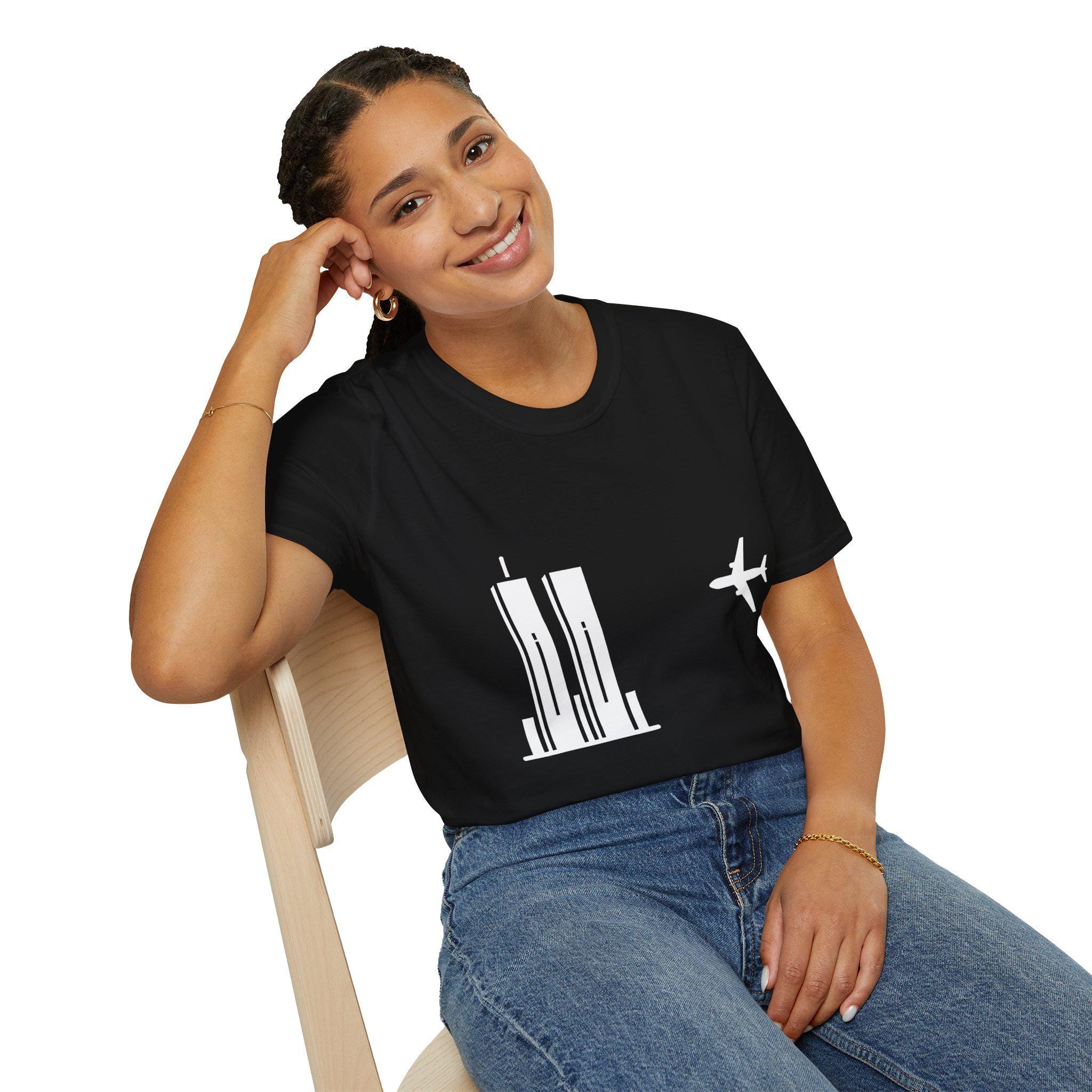 911 Twin Towers Atack Unisex Softstyle T-shirt,vector Twin