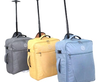 45x36x20cm Cabin Bag EasyJet Approved Underseat Travel Suitcase Compact Carry On Luggage Lightweight Weekend Flight Bag with Wheels