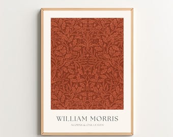 WILLIAM MORRIS Acorns & Oak Leaves Vintage Art Print Art Nouveau Wall Art Kitchen Decor Printable Wall Art Maximalist Art Digital Download
