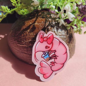 Boba Thee Garnalen | Leuke motiverende waterdichte vinylsticker