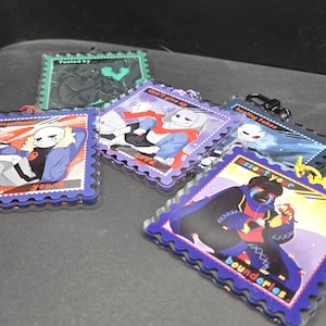 Undertale AU/UTMV Self Care Reminder Stamp Keychains SERIES 2
