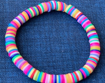 Colorful Polymer Clay Stretch Stackable Bracelet