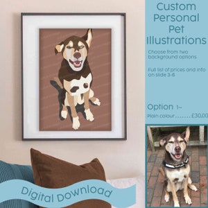 Custom Pet Illustration, Personal Illustrations, Custom Portrait, Gift Ideas, xmas presents, Printables, Wall Art, Digital Illustration