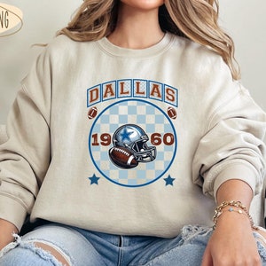 Dallas 1960 Football Sweatshirt, Womens Football Hoodie, Dallas Football Gifts Hoodie, Game Day Sweaters, Holiday Gift Hoodie, Gift For Her