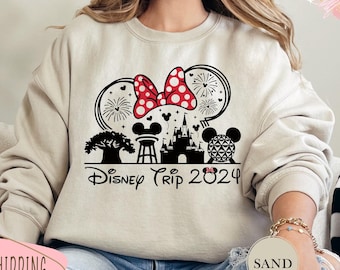 Custom Disney Trip 2024 Sweatshirt, Custom Disney Trip Hoodie, Disney Family Matching Sweater, Disney 2024 Sweater, Family Vacation Hoodie